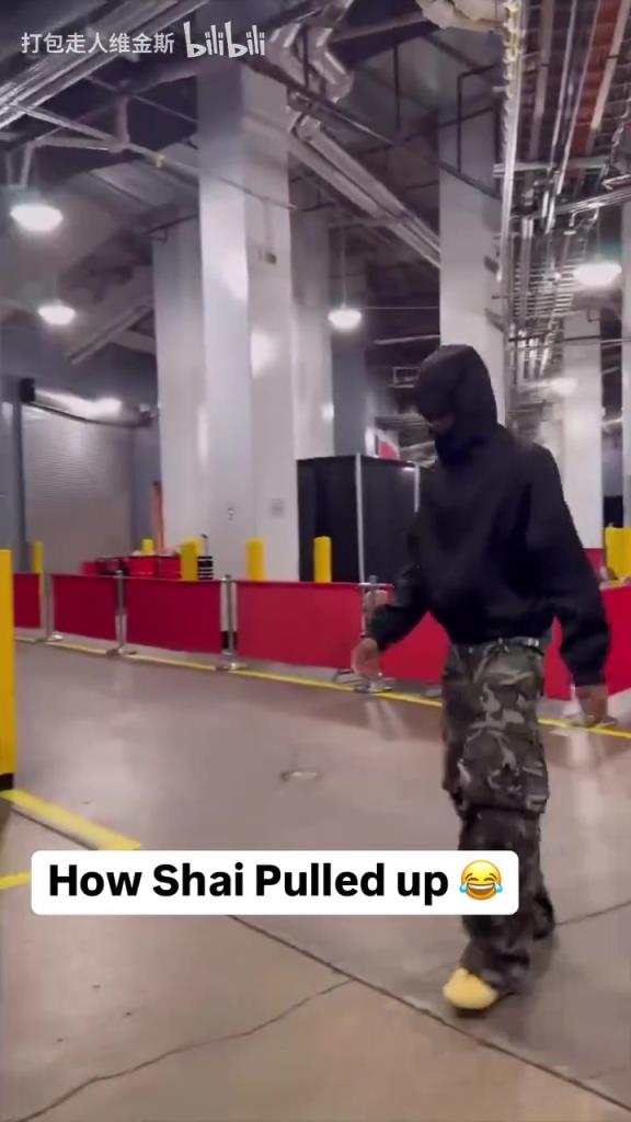 潮流也是NBA的顶端！SGA这出场造型真让人捉摸不透啊！